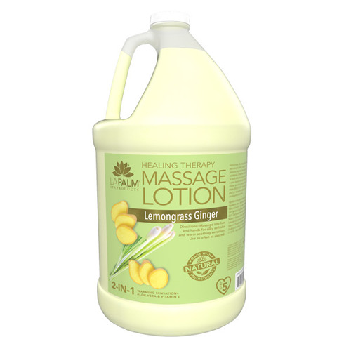 Organic Healing Therapy Massage Lotion | 1 Gal | Lemongrass & Ginger